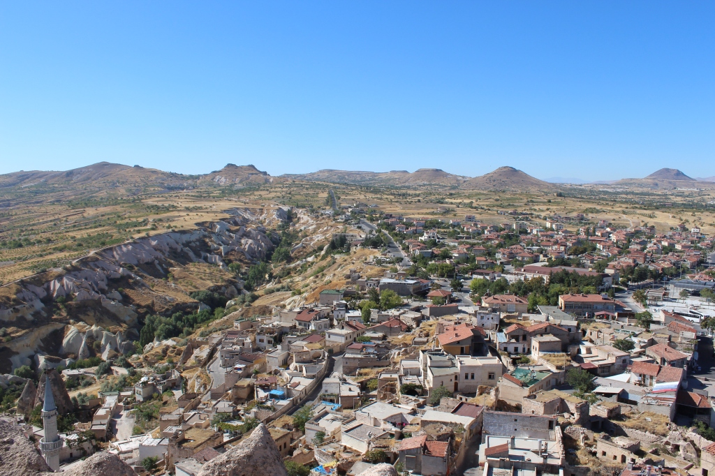 View of Pigeon Valley & Uçhisar Town from the Top of the Castle